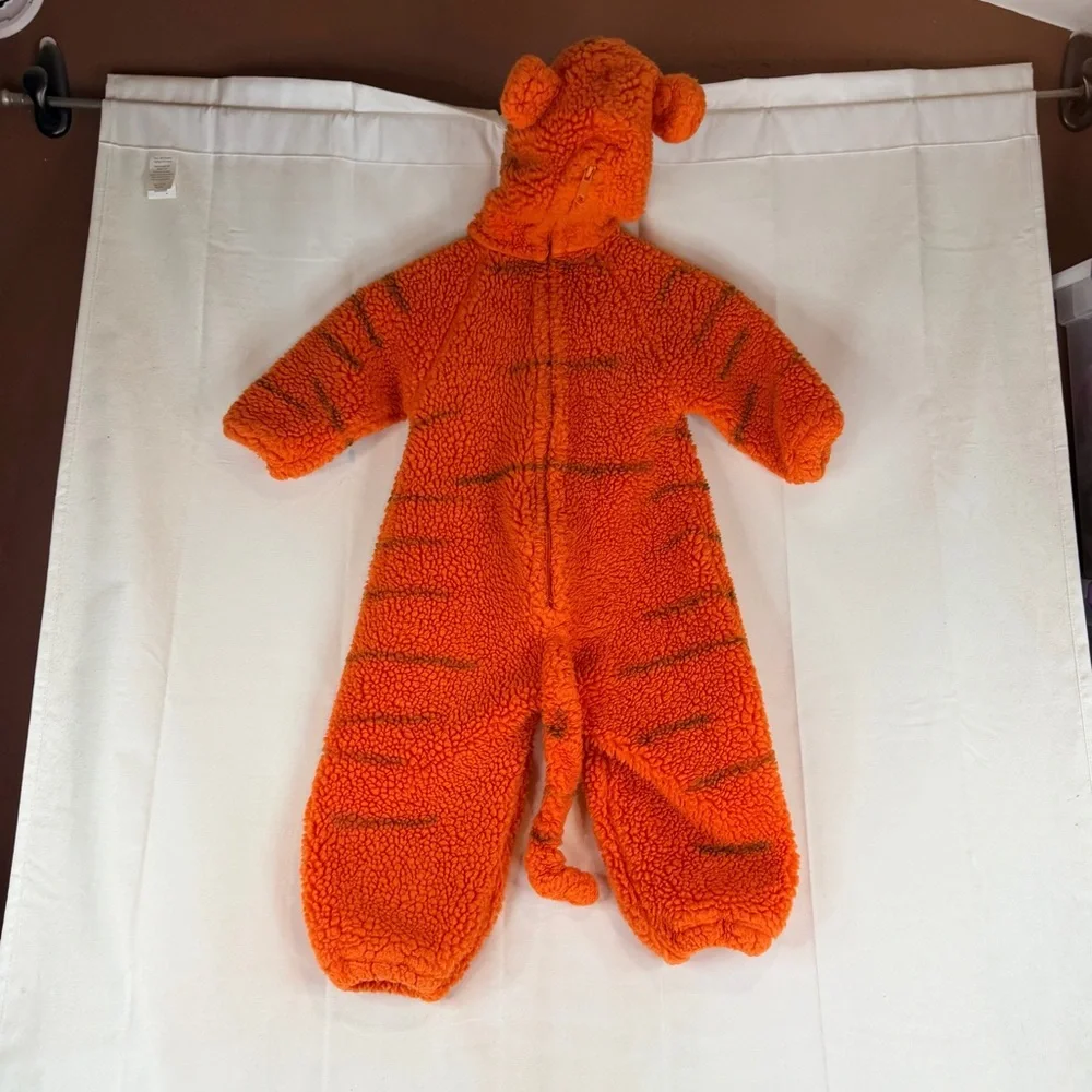 THE DISNEY STORE Youth Unisex Size 2T-4T Costume Tigger Fleece Vintage Toddler - Picture 12 of 16